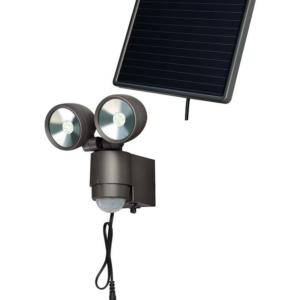 DOUBLE LAMPE LED SPOT SOLAIRE - ANTHRACITE